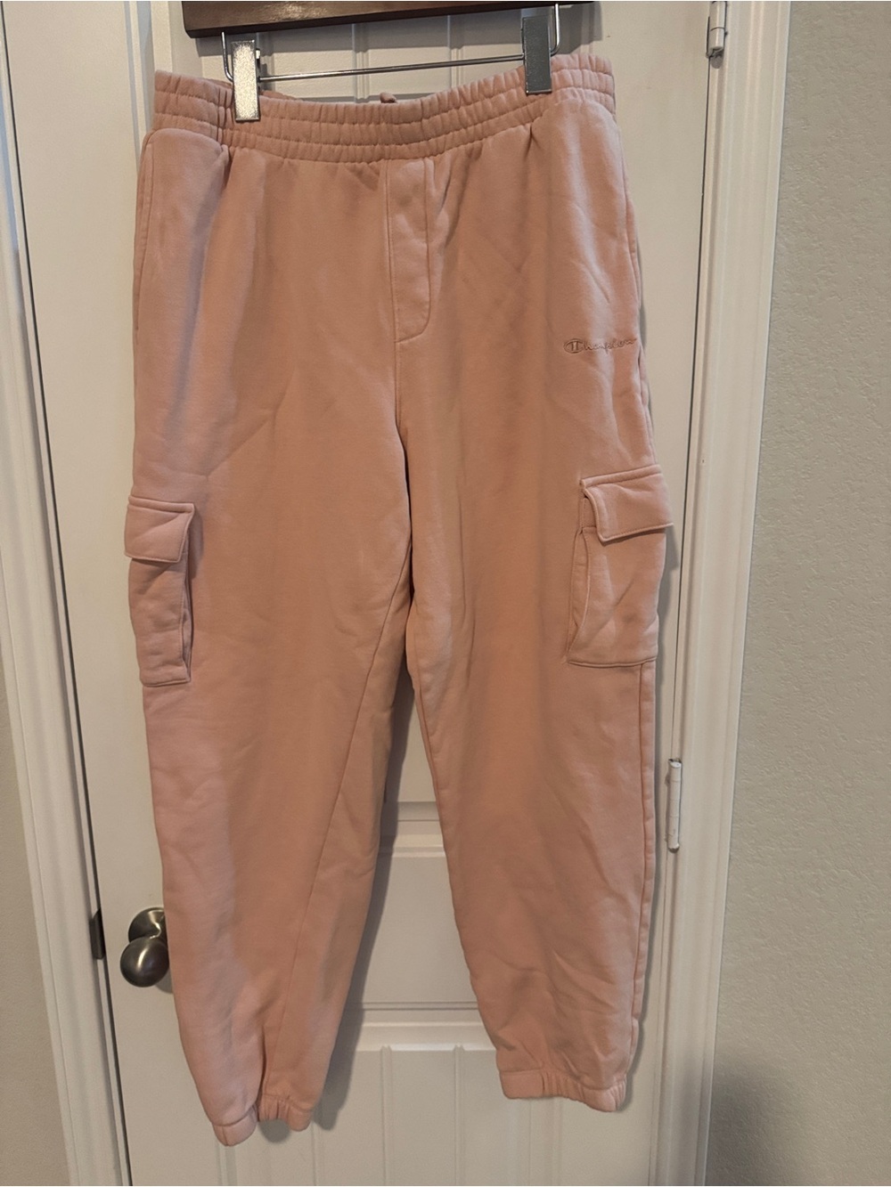 Champion Pink Cargo Joggers blokecore, casual comfy pink sweats pants